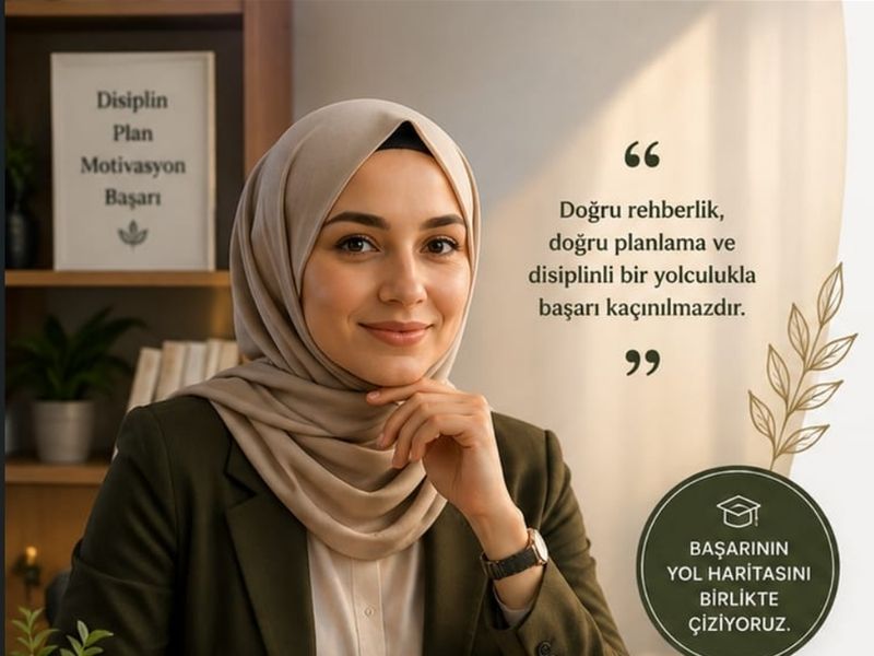 Öğrenci koçu, planlama defteriyle çalışma masasında